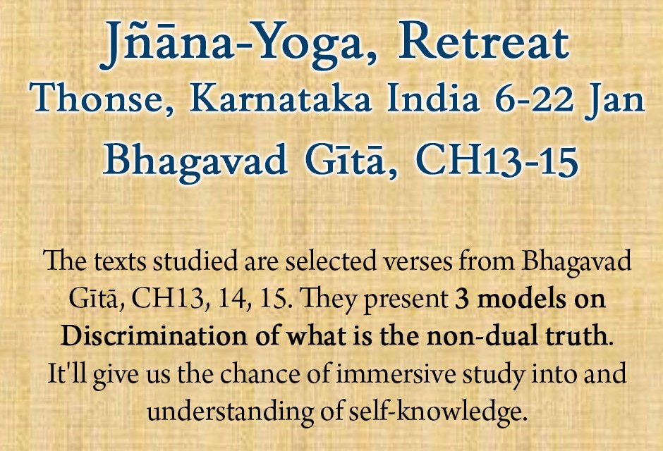 jnana-yoga retreat - advaita vedanta